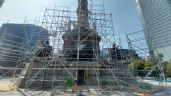 Inician restauración de columna del Ángel de la Independencia; prevén concluir en tres meses