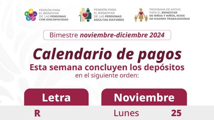 Pensión para Adultos Mayores: estas personas cobrarán del 25 al 28 de noviembre