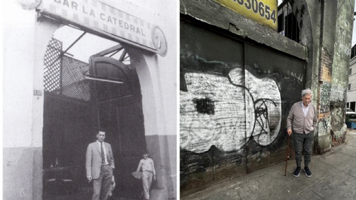 Vargas Llosa se fotografía frente a derruido bar en Perú que inspiró una de sus novelas hace 55 años