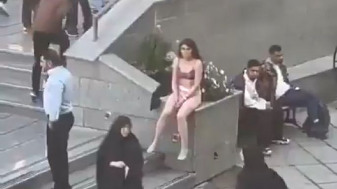 Arrestan a mujer iraní por protestar en ropa interior (Video)