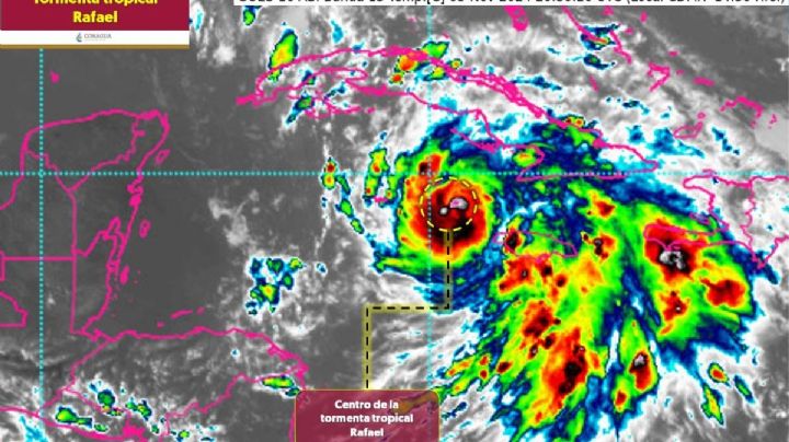 Tormenta tropical Rafael se intensifica gradualmente; ¿a qué distancia está de Cancún?