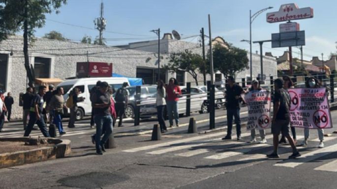 Vecinos protestan contra proyecto residencial en Fuentes Brotantes en Tlalpan