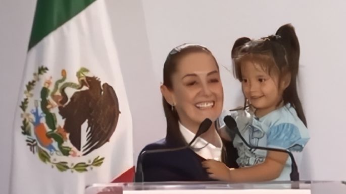 “Va a ser la próxima diputada” dice Sheinbaum a niña de 3 años que interrumpió su discurso