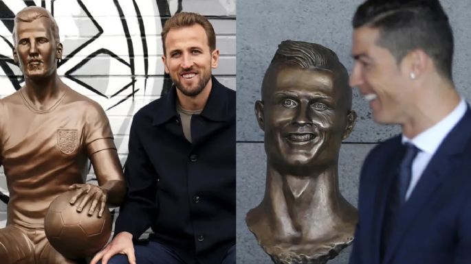 Estatuas de estrellas como Harry Kane y Cristiano Ronaldo no siempre convencen