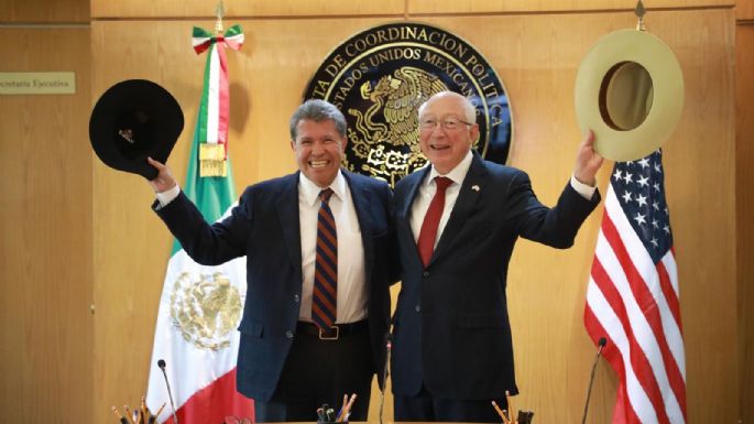 Monreal se reunió con Ken Salazar por última vez; hablaron sobre el T-MEC, migración y seguridad