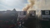 Se incendian tres cajas de tráiler en la Central de Abastos de la CDMX (Videos)