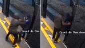 Hombre empuja a una policía al carril del Metrobús y es arrollada (Video)