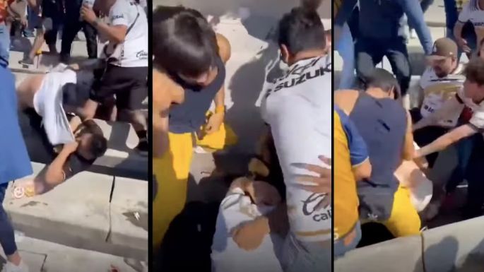 Captan pelea en gradas del Olímpico Universitario; Liga MX confirma detención de agresores (Videos)