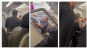 Difunden video del hombre que trató de secuestrar un vuelo de Volaris; pasajeros lo sometieron