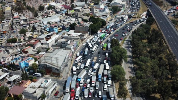 Carreteras y avenidas afectadas por el bloqueo de transportistas en Edomex-CDMX