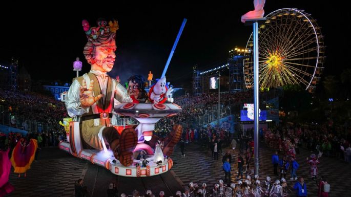 Carnaval de la Riviera Francesa celebra las olimpiadas y figuras de cultura popular