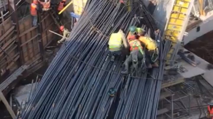 Colapsa estructura en obras del Cetram de Santa Martha; reportan seis heridos (Video)