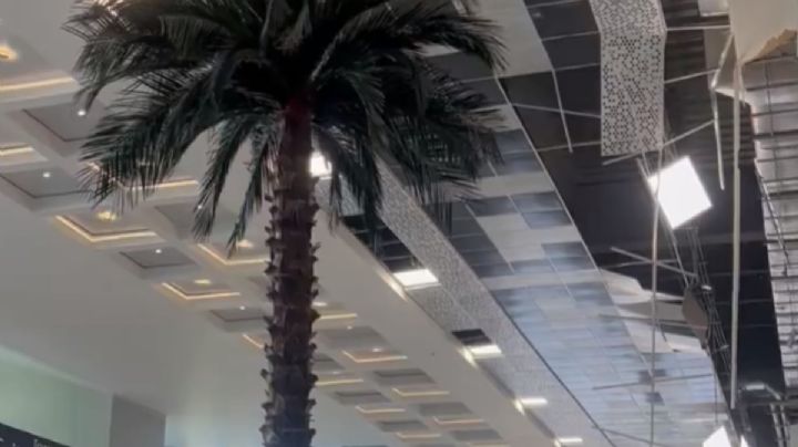 Se desprenden plafones del techo del AIFA (Video)