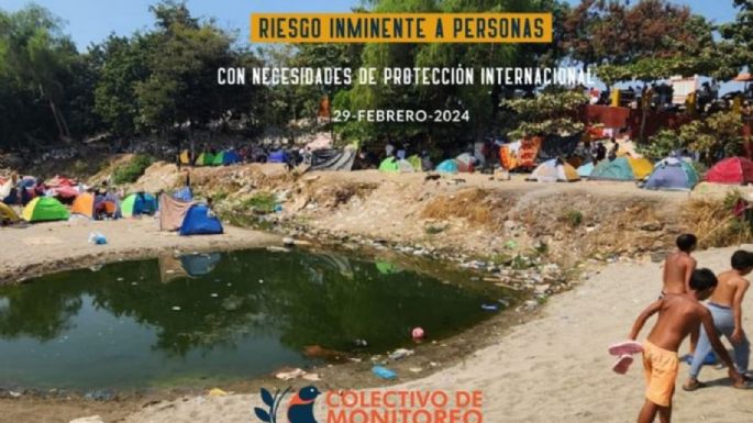 Colectivo acusa al INM de poner en riesgo a 800 migrantes que acampan en el Río Suchiate