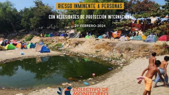 Colectivo acusa al INM de poner en riesgo a 800 migrantes que acampan en el Río Suchiate