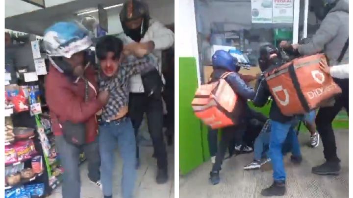 Repartidores de DiDi Food golpean a presunto estafador en Xalapa (Video)