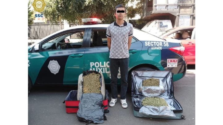 Joven con dos maletas repletas de mariguana es detenido en la TAPO; iba para Veracruz