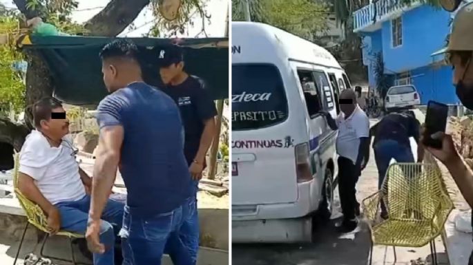 A palazos y bofetadas: Presuntos criminales se graban mientras agreden a choferes de Acapulco