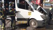 Choque de dos combis en la calzada Ignacio Zaragoza deja al menos 11 heridos
