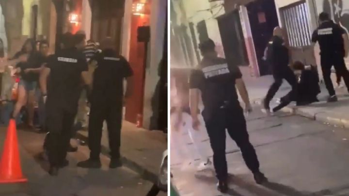 Joven queda inconsciente por golpiza de guardias de un bar en León (Videos)
