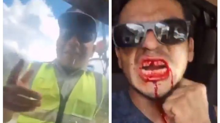 Agente de la Guardia Nacional golpea a trailero por negarse a darle dinero (Video)