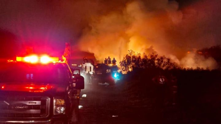 Combaten incendio en el vaso regulador El Cristo por tercer día consecutivo