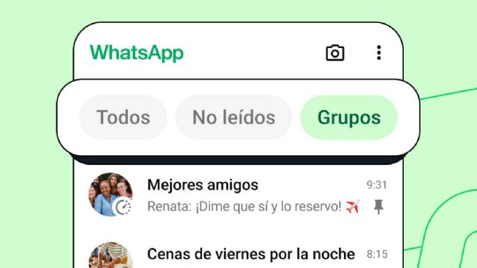 WhatsApp; así funcionan los filtros para organizar chats individuales, mensajes no leídos y grupos