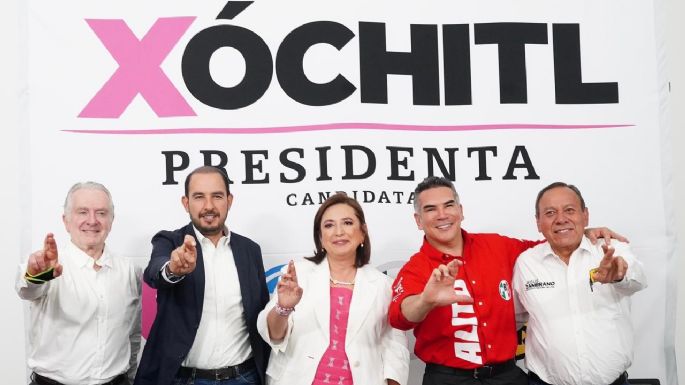 A mitad de campaña, Xóchitl Gálvez y líderes de la coalición pactan “redoblar esfuerzos”