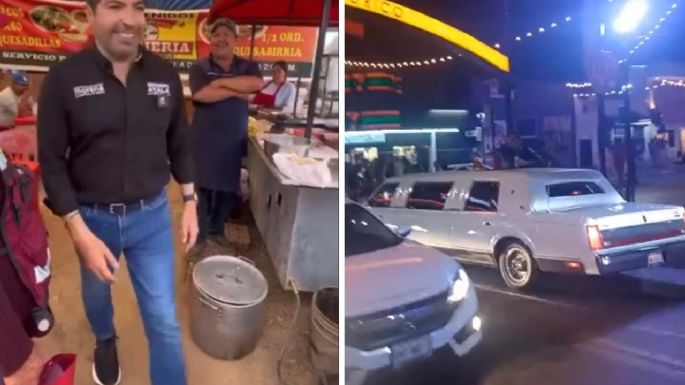 Candidato de Morena al Senado hace campaña en limusina (Video)