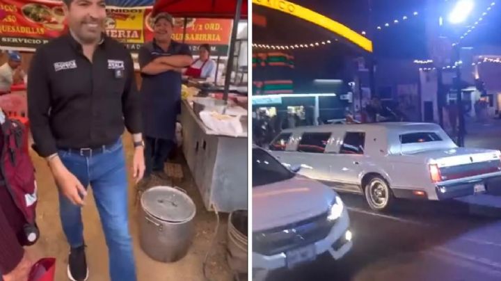 Candidato de Morena al Senado hace campaña en limusina (Video)