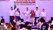 Gritos y golpes entre militantes del PVEM y Morena en eventos de Sheinbaum en SLP (Video)