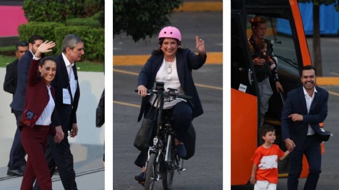 El debate comenzó desde la llegada: esto declararon Sheinbaun, Gálvez y Máynez (Video)