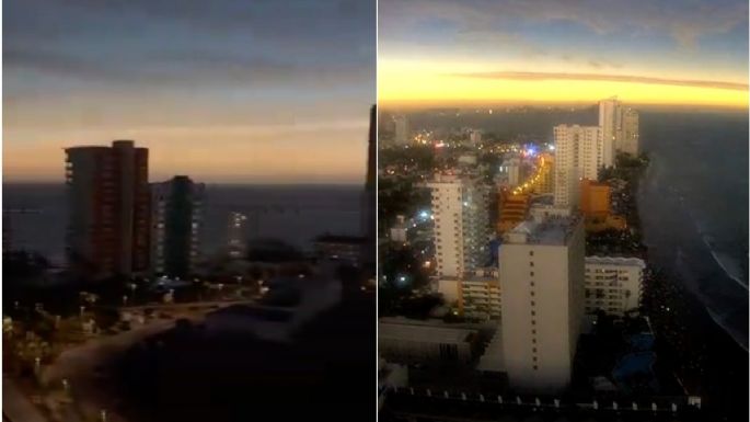Eclipse solar 2024: Webcams muestra el MxM de cómo se oscureció Mazatlán (Video)