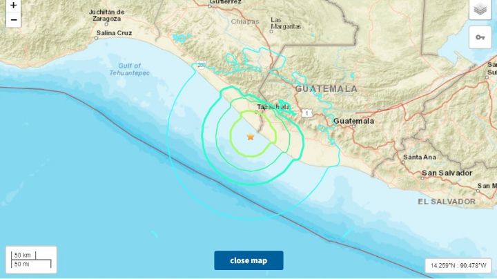 Sismo de magnitud 6.4 azota frontera entre México y Guatemala