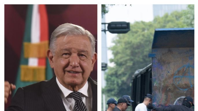 AMLO: las vallas que rodean el Palacio Nacional son para evadir el acoso y evitar la violencia