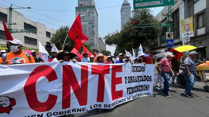 Marcha CNTE: Trabajadores de la Educación instalarán plantón en el Zócalo para exigir aumento salarial (Video)