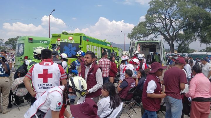 Gobierno de Edomex reporta 58 lesionados tras desplome de lona en acto morenista