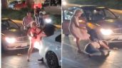 Pleito vehicular termina a golpes entre parejas en plena costera de Acapulco (Video)