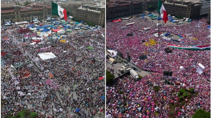 ¿Sheinbaum juntó más gente que la Marea Rosa en el zócalo? Esta cifra dio el gobierno de la CDMX