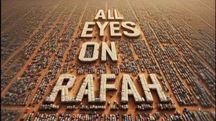 "Todos los ojos en Rafah", una imagen de IA compartida más de 40 millones de veces