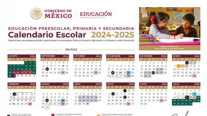 Calendario escolar SEP 2024-2025: estos son los puentes, vacaciones, días feriados y fechas clave