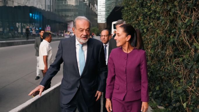 Claudia Sheinbaum revela de qué habló con Carlos Slim