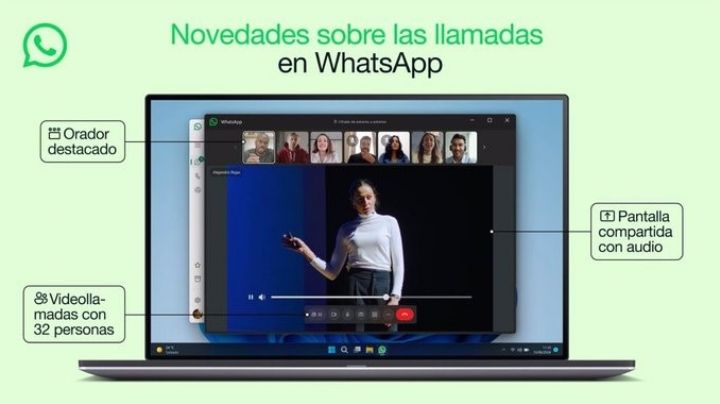 WhatsApp permite compartir pantalla con audio para visualizar contenidos de forma simultánea desde el ordenador