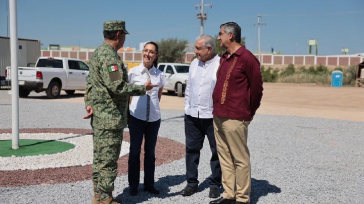 AMLO y Sheinbaum visitan el Nuevo Centro de Aduanas de México ubicado en Nuevo Laredo, Tamaulipas