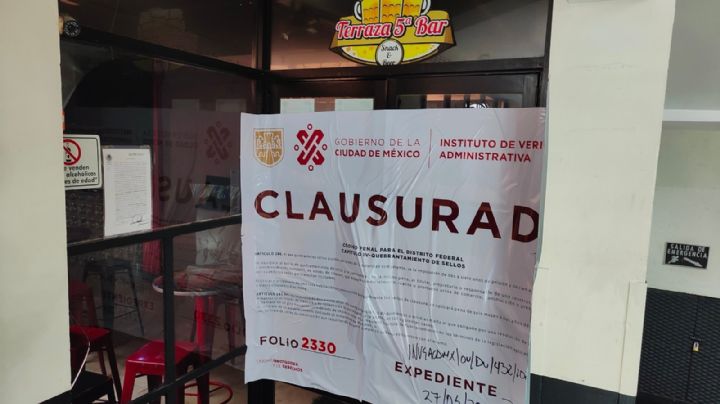 Clausuran tres bares irregulares del Centro Histórico de la CDMX