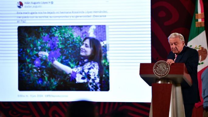 AMLO expresa condolencias por muerte de Rosalinda López, esposa de Rutilio Escandón
