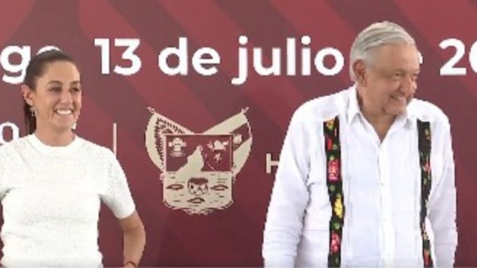 AMLO y Sheinbaum supervisan obras y programas sociales en Hidalgo y Puebla (Video)