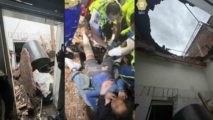 Colapsa techo de una vivienda en Venustiano Carranza y fractura las piernas de una mujer