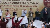 Reciben con protestas a AMLO y a Sheinbaum en mitin en San Luis Potosí