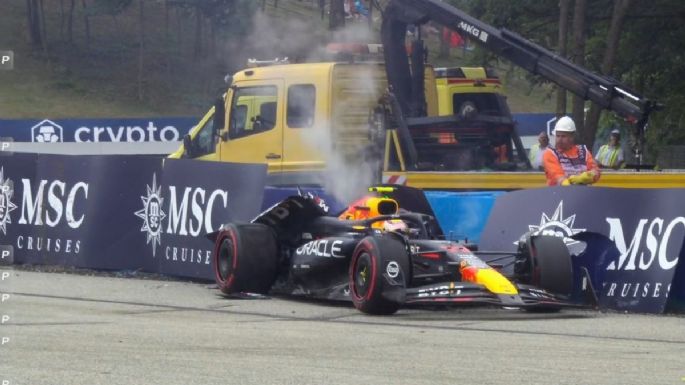 “Checo” Pérez estrella su auto en la clasificatoria del Gran Premio de Hungría (Videos)